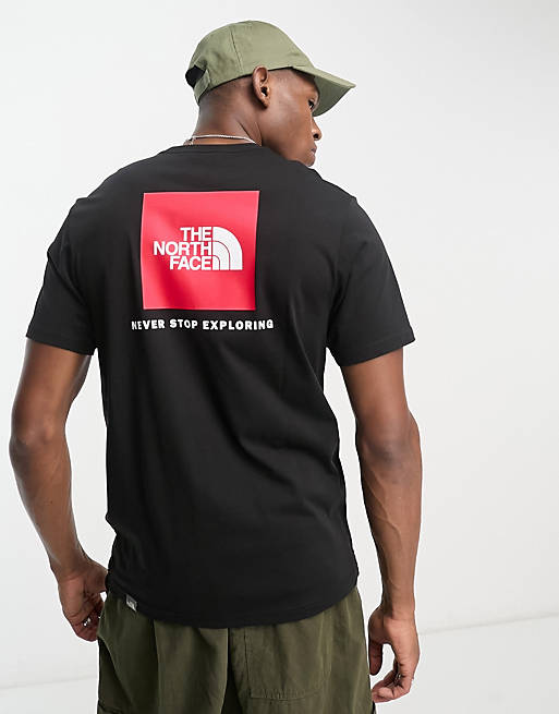 The North Face Redbox back print t-shirt in black | ASOS