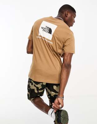 The North Face Redbox back print t-shirt in brown Exclusive at ASOS - ASOS Price Checker