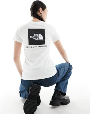 The North Face Redbox back print t-shirt in white