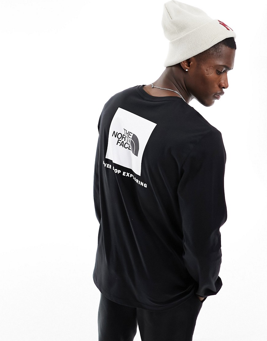 The North Face redbox backprint long sleeve t-shirt in black