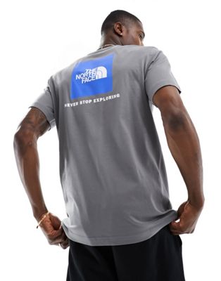 The North Face Redbox backprint t-shirt in grey