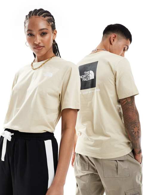 The North Face – Redbox – Beige t-shirt med tryck baktill