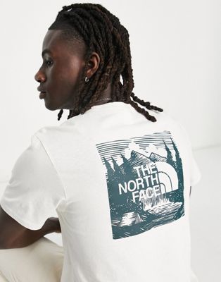 The North Face Redbox Celebration back print t-shirt in cream Exclsuive at ASOS - ASOS Price Checker