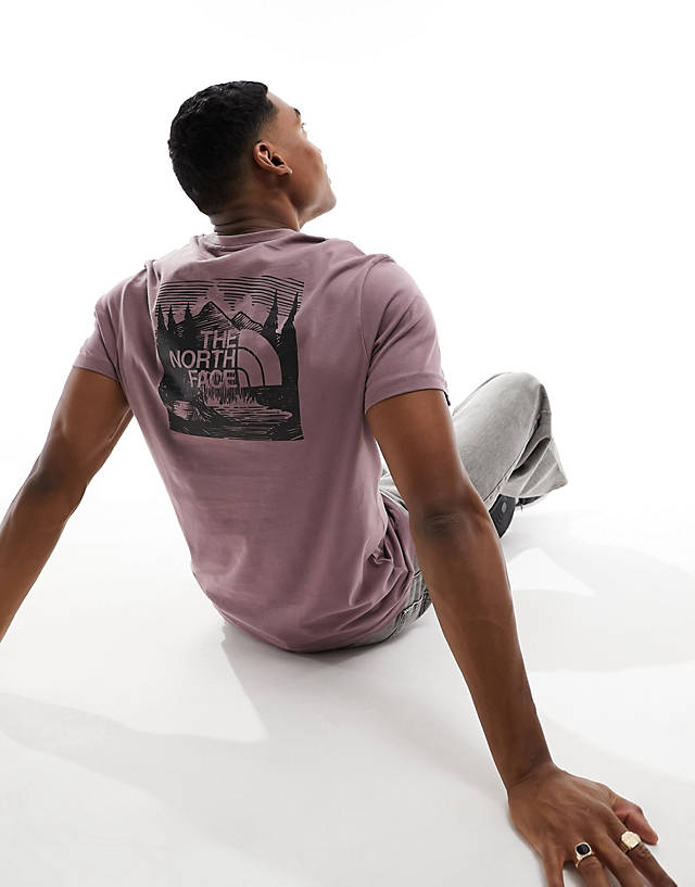 The North Face - redbox celebration back print t-shirt in grey