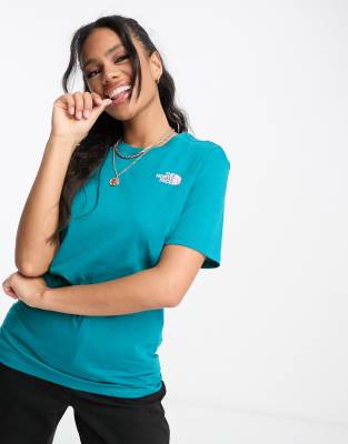 The North Face Redbox Celebration back print t-shirt in teal Exclsuive at  ASOS-Green