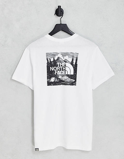The North Face Redbox Celebration back print t-shirt in white | ASOS