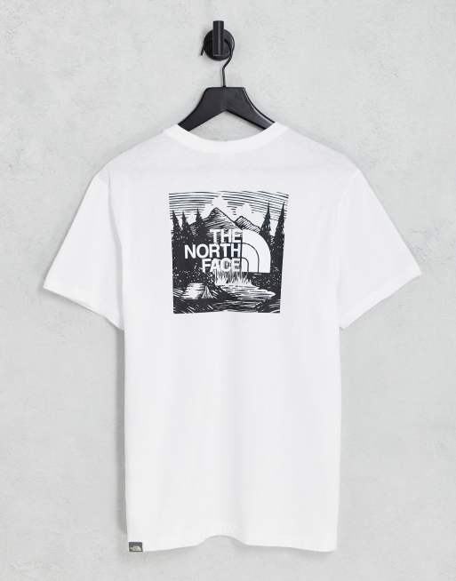 The North Face Redbox Celebration back print t-shirt in white | ASOS