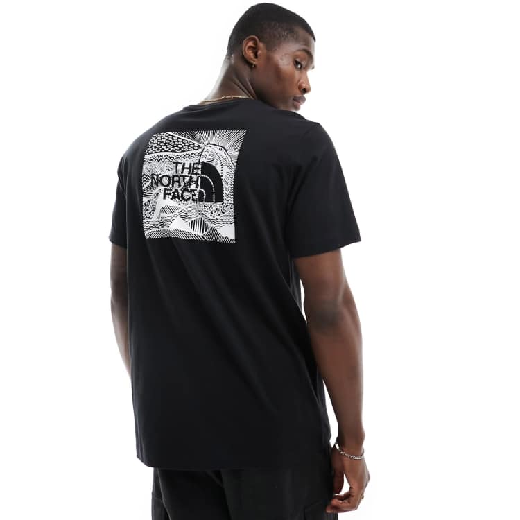 The North Face Redbox celebration backprint t shirt in black ASOS