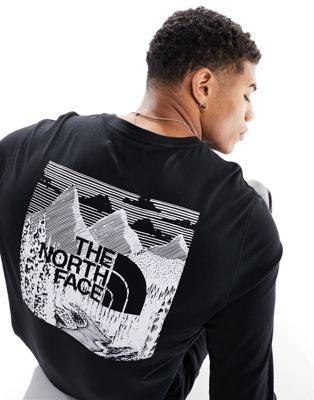 The North Face RedBox celebration long sleeve t-shirt in black