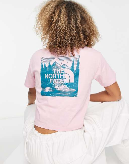 The North Face – Redbox Celebration – Różowy T-shirt o krótkim fasonie z nadrukiem na plecach – tylko w ASOS