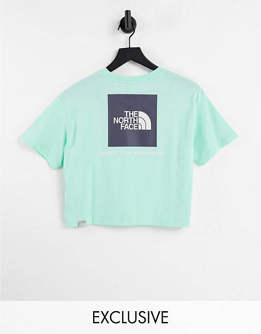 Tops The North Face Redbox cropped t-shirt in green/ grey Exclusive at  