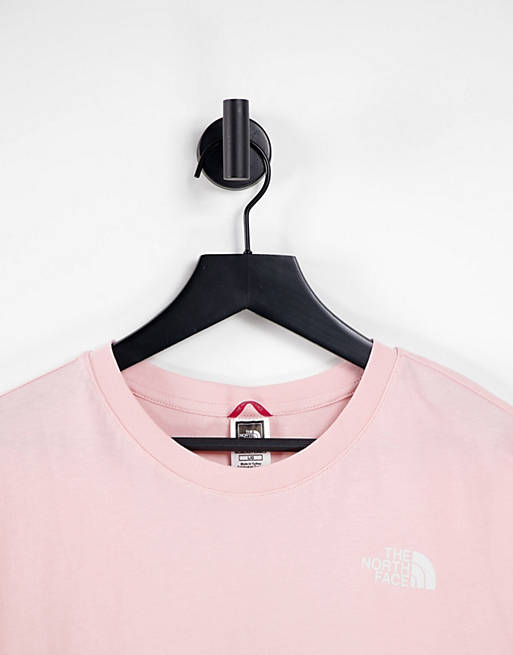  The North Face Redbox cropped t-shirt in pink/ grey Exclusive at  