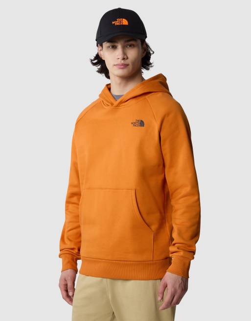 The North Face - Redbox - Felpa color ruggine con cappuccio e maniche raglan