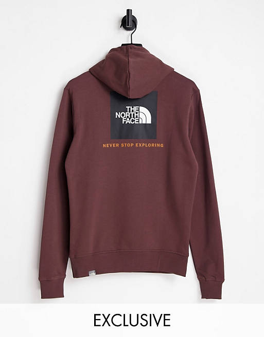  The North Face Redbox hoodie in brown Exclusive at  
