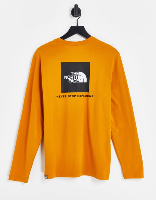 Vorming storm campagne The North Face Redbox long sleeve t-shirt in yellow | ASOS