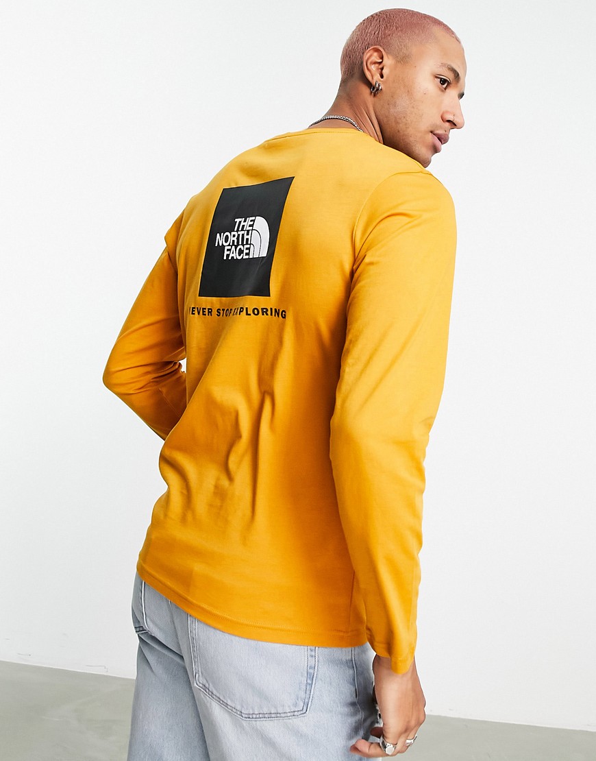 The North Face Redbox long sleeve t-shirt in yellow