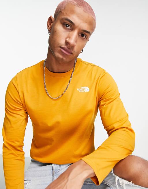 Yellow north deals face long sleeve