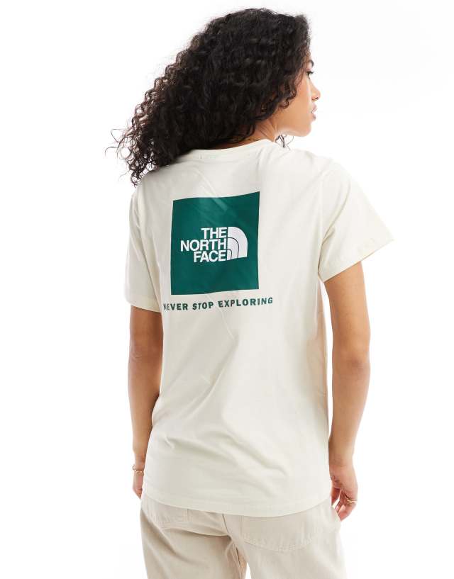 The North Face - redbox relaxed backprint t-shirt in off white