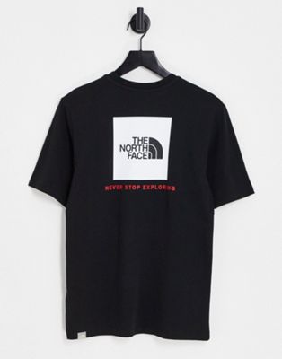 The North Face Redbox relaxed fit back print t-shirt in black Exclusive at ASOS | ASOS