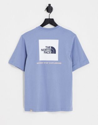 The North Face Redbox relaxed fit back print t-shirt in folk blue Exclusive at ASOS