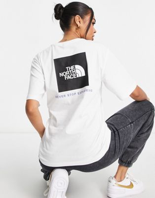 The North Face Redbox relaxed fit back print t-shirt in white Exclusive at ASOS - ASOS Price Checker