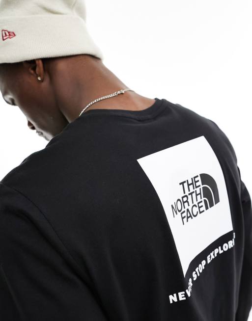 The North Face – Redbox – Svart långärmad t-shirt med tryck baktill, 2 av 4