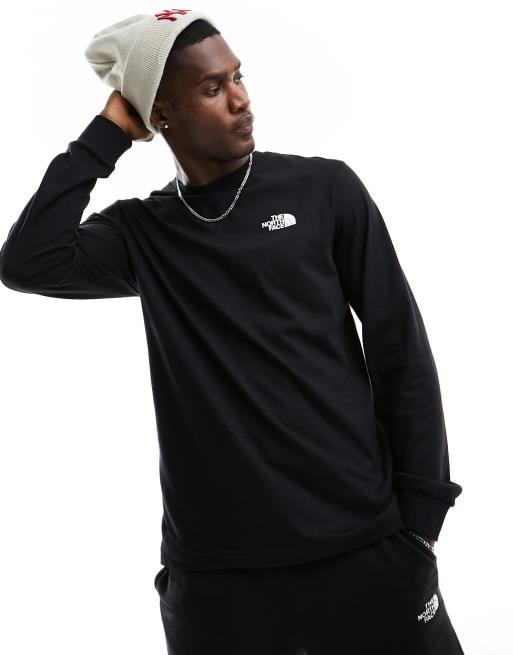 The North Face – Redbox – Svart långärmad t-shirt med tryck baktill, 3 av 4