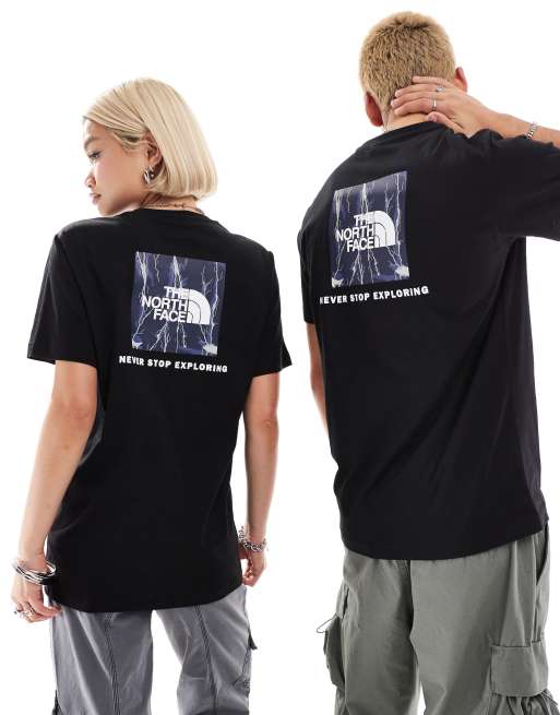 The North Face - Redbox - T-shirt avec imprimé éclair au dos - Bleu
