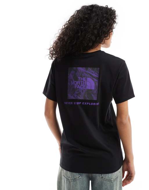 The North Face - Redbox - T-shirt décontracté avec imprimé montagne au dos - Noir