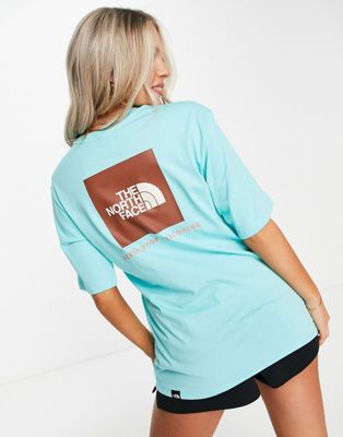 The North Face Redbox t-shirt in blue Exclusive at ASOS  | ASOS