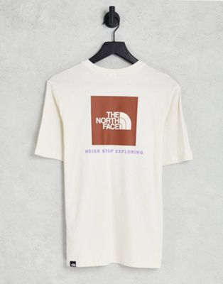 The North Face Redbox t-shirt in off white Exclusive at ASOS