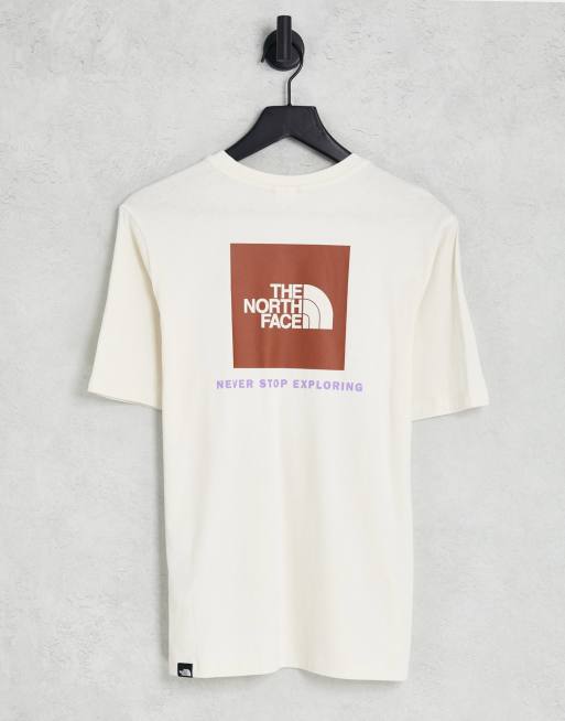 The North Face Redbox t-shirt in off white Exclusive at ASOS 