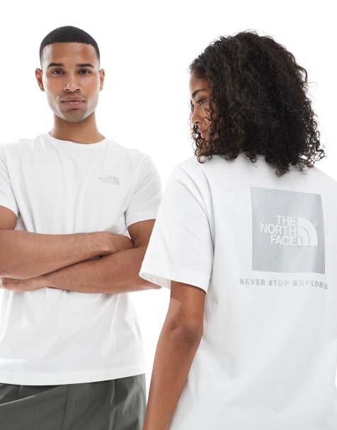 The North Face Reflective Box NSE unisex backprint logo t-shirt in white - view 1