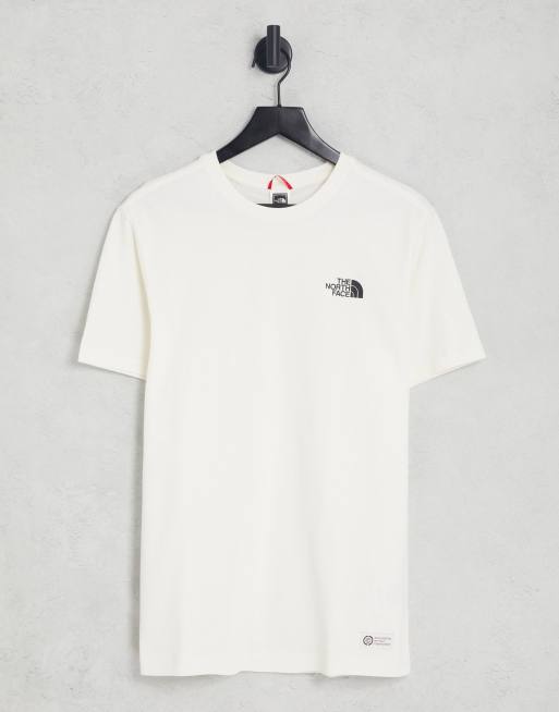 The North Face Regrind back print t-shirt in off white, 4 of 4