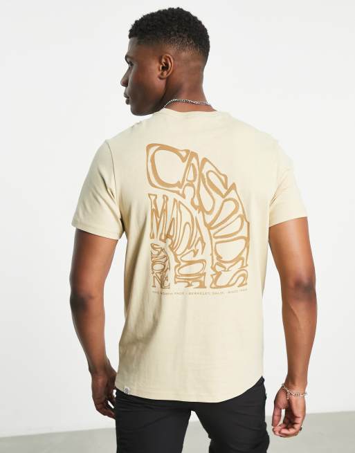 The North Face Regrind back print t-shirt in stone
