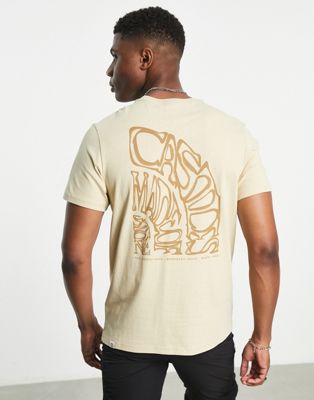 The North Face Regrind back print t-shirt in stone