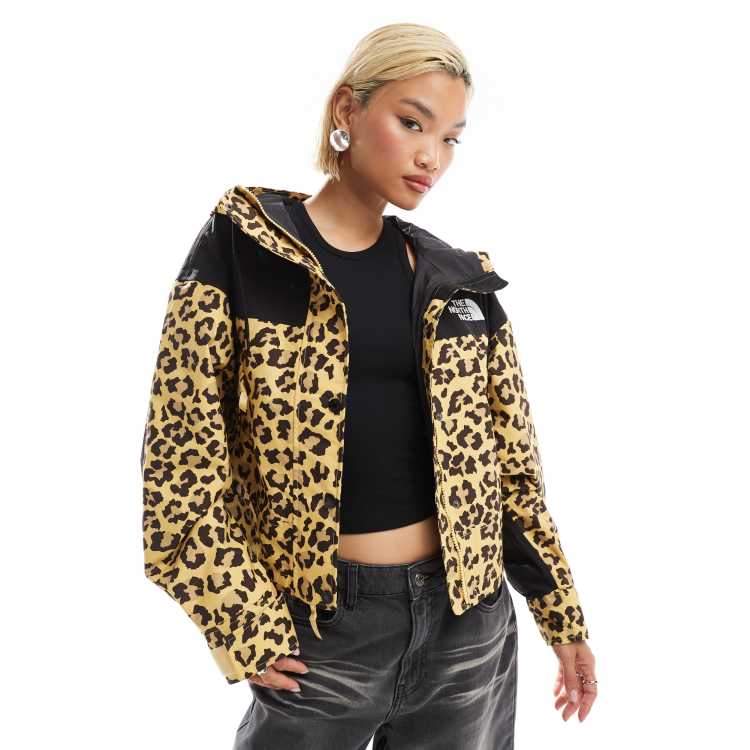 The North Face Reign On waterproof jacket in leopard print exclusive to ASOS