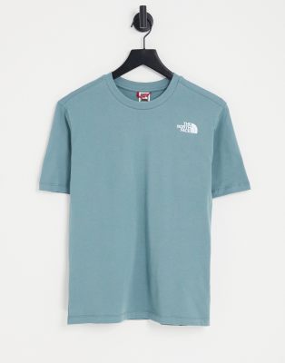 The North Face Relaxed redbox t-shirt in blue | ASOS