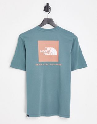 The North Face Relaxed redbox t-shirt in blue
