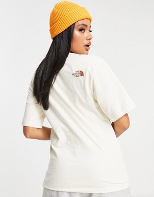 The North Face Relaxed Simple Dome t-shirt in off white Exclusive at ASOS