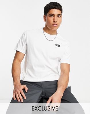 The North Face Repeat Mountain back print t-shirt in white Exclusive at ASOS