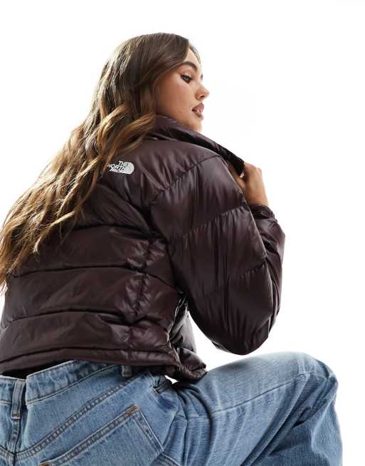 The North Face Nuptse Women's Brown Vintage Down Puffer Vest Jacket Size S