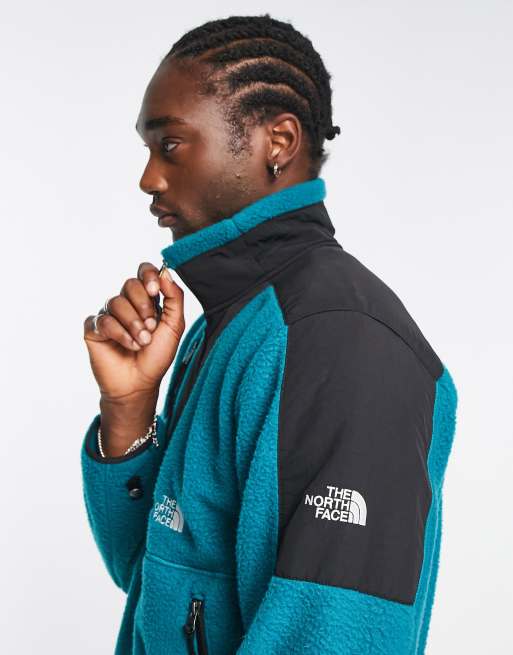 The North Face Retro Denali '94 high pile fleece zip up jacket in harbor  blue