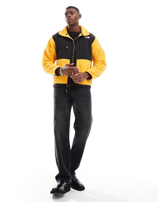 The North Face Retro denali fleece jacket in yellow and black ASOS