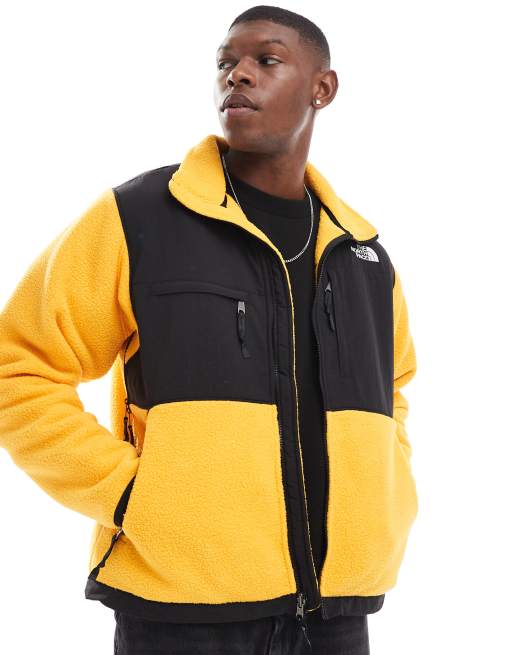 The North Face Retro denali fleece jacket in yellow and black ASOS