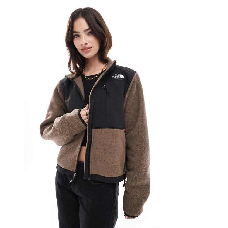 The North Face Retro Denali heavyweight polar fleece jacket in dark brown ASOS