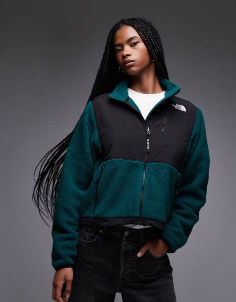 The North Face Retro Denali heavyweight polar fleece jacket in green - view 1
