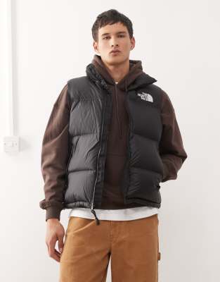 The North Face The North Face Retro Nuptse down puffer gilet in black