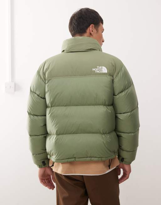 The North Face Retro Nuptse down puffer jacket in light green, 3 of 5