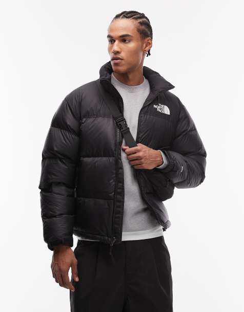 The North Face – Retro Nuptse – Gesteppte Daunenjacke in Schwarz - view 1